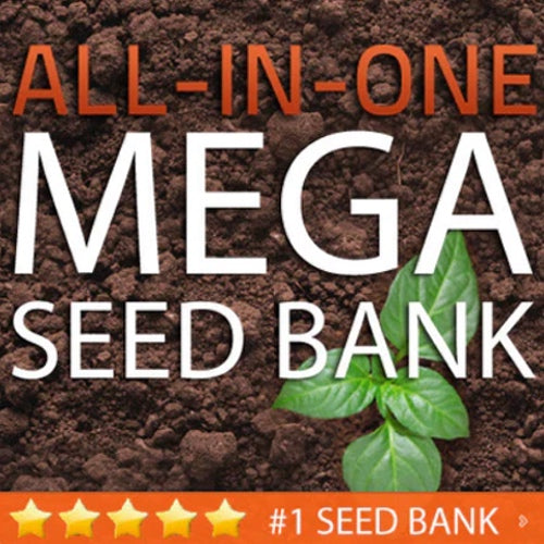 All-in-One MEGA SEED BANK for Survival w/LARGE Seed Storage Vault
